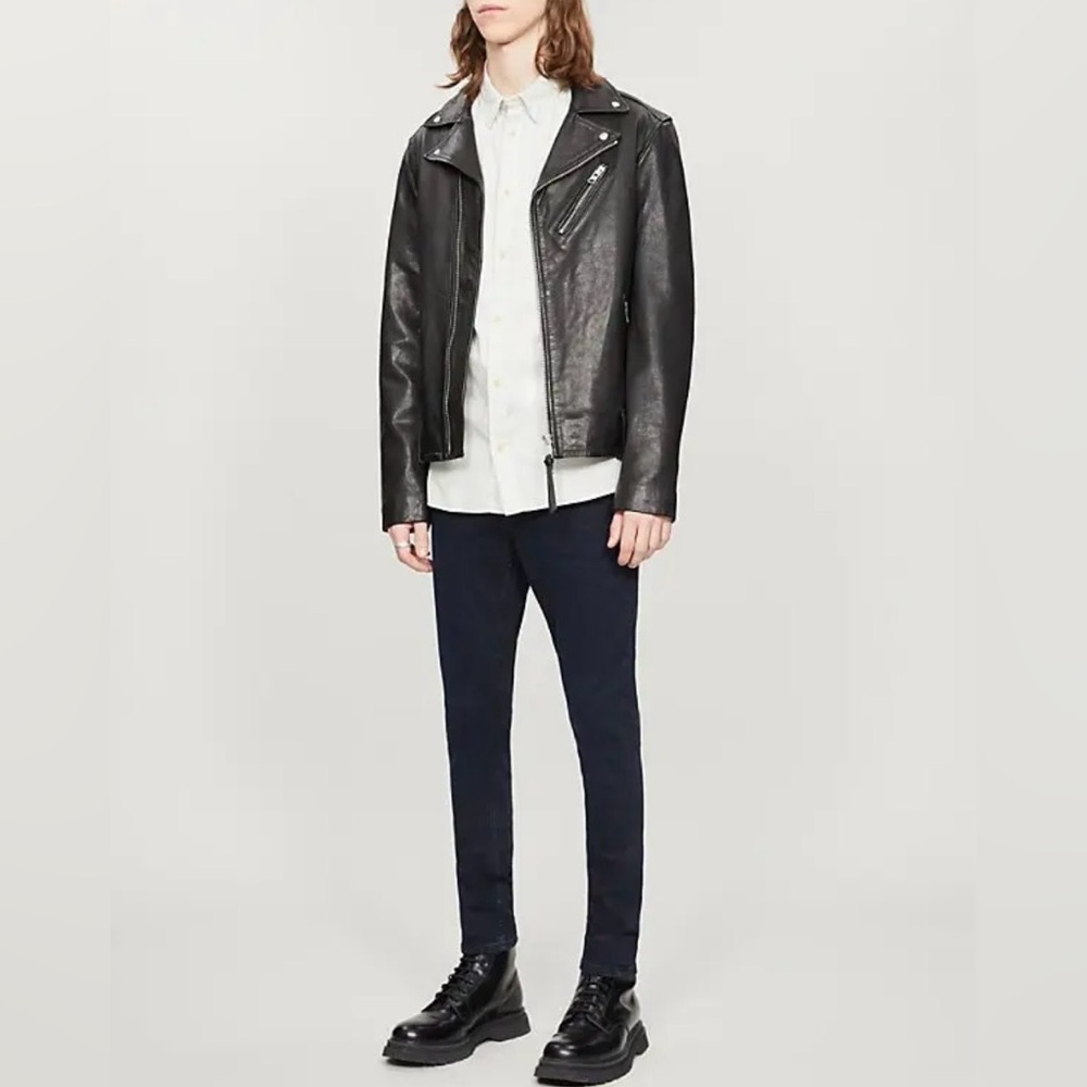 AllSaints Men's Skinny Jeans in Dark Navy Blue